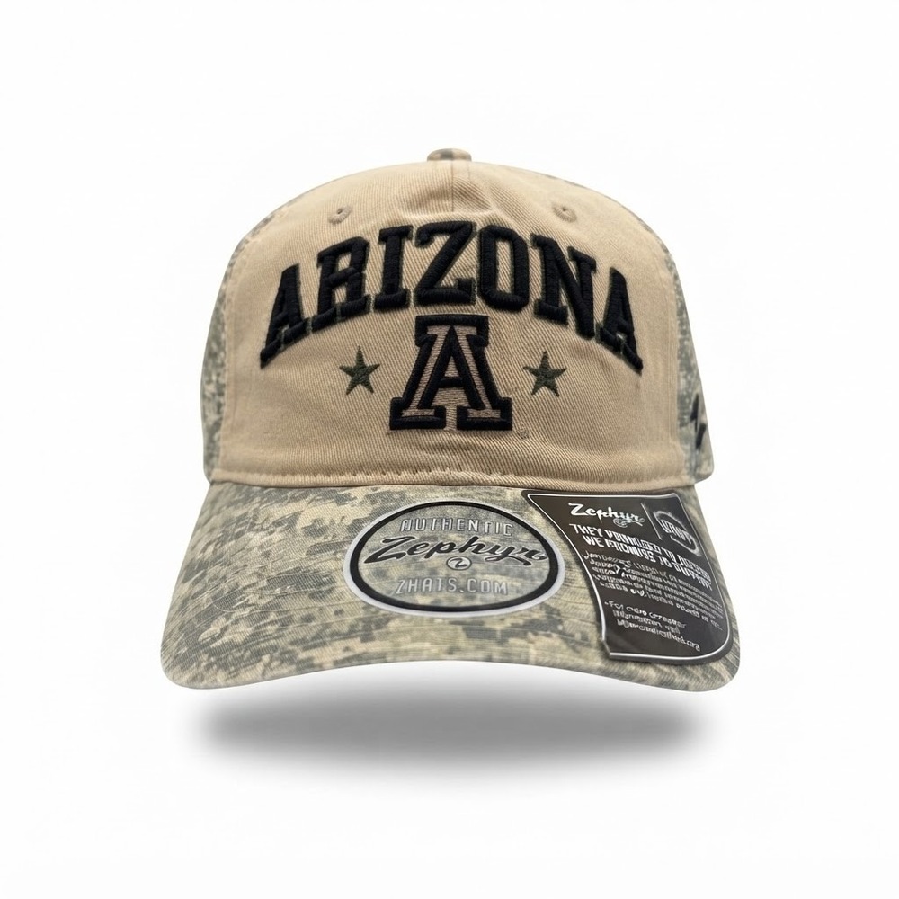Zephyr Arizona Wildcats Hat Mens OSFM Tan Digital Camo NWT Operation Hat Trick